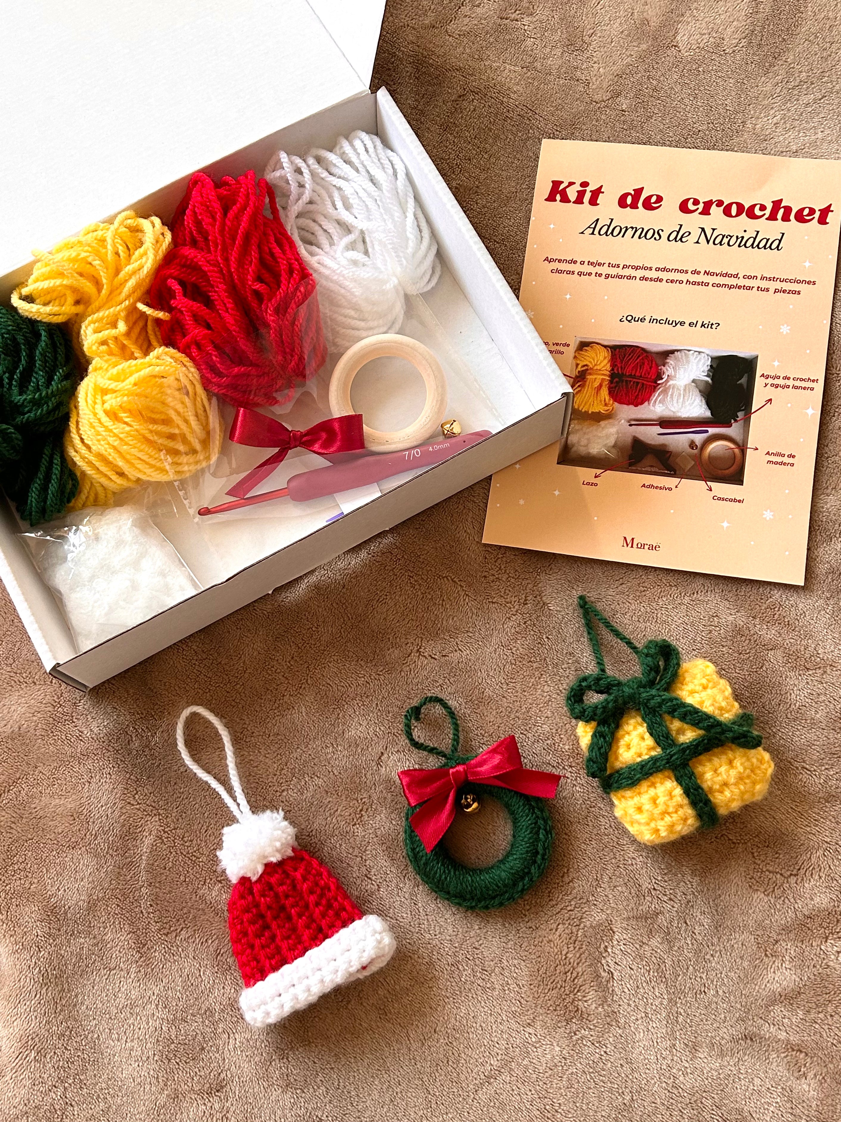 Kit de Crochet Adornos Navideños