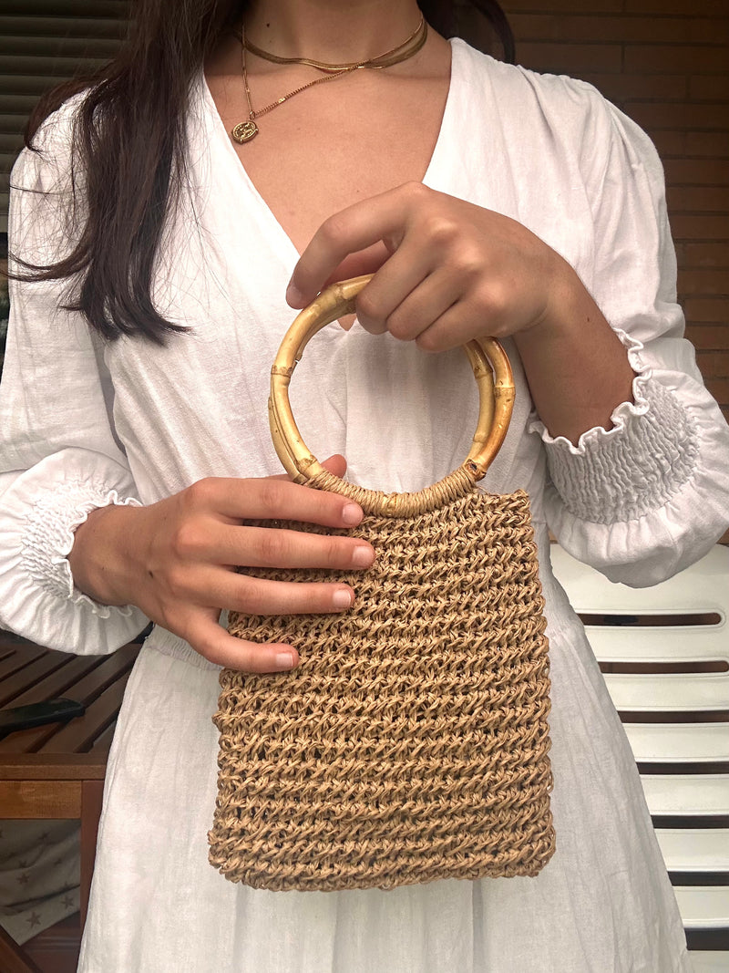 Bellini bag Rafia - marrón